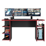 Mesa Gamer London Preto e Vermelho