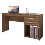 Mesa de Escritório 2 Gavetas Nogal