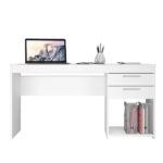 Mesa de Escritório 2 Gavetas Branco