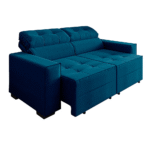 Estofado Monaco 2.00 metros Retratil reclinavel - Azul